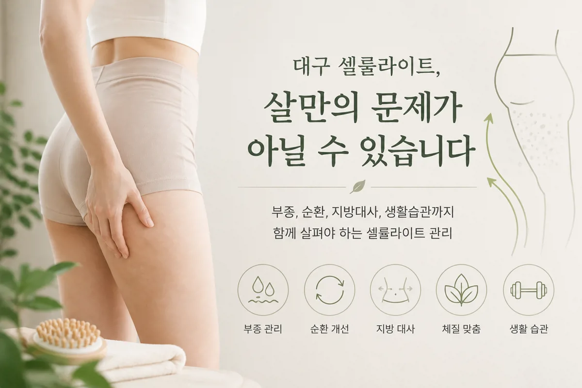 대구 셀룰라이트, 울퉁불퉁한 피부의 원인과 관리법