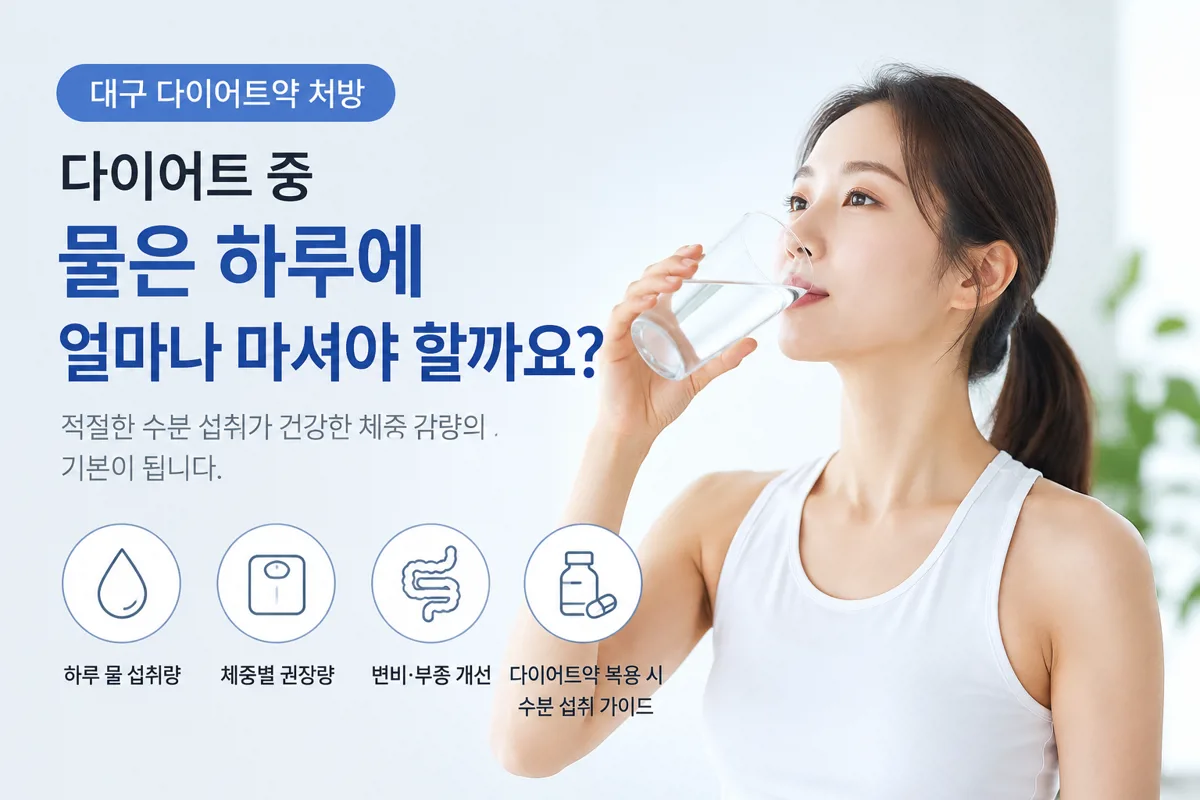 대구 다이어트약 처방｜다이어트 중 물은 하루에 얼마나 마셔야 할까요?