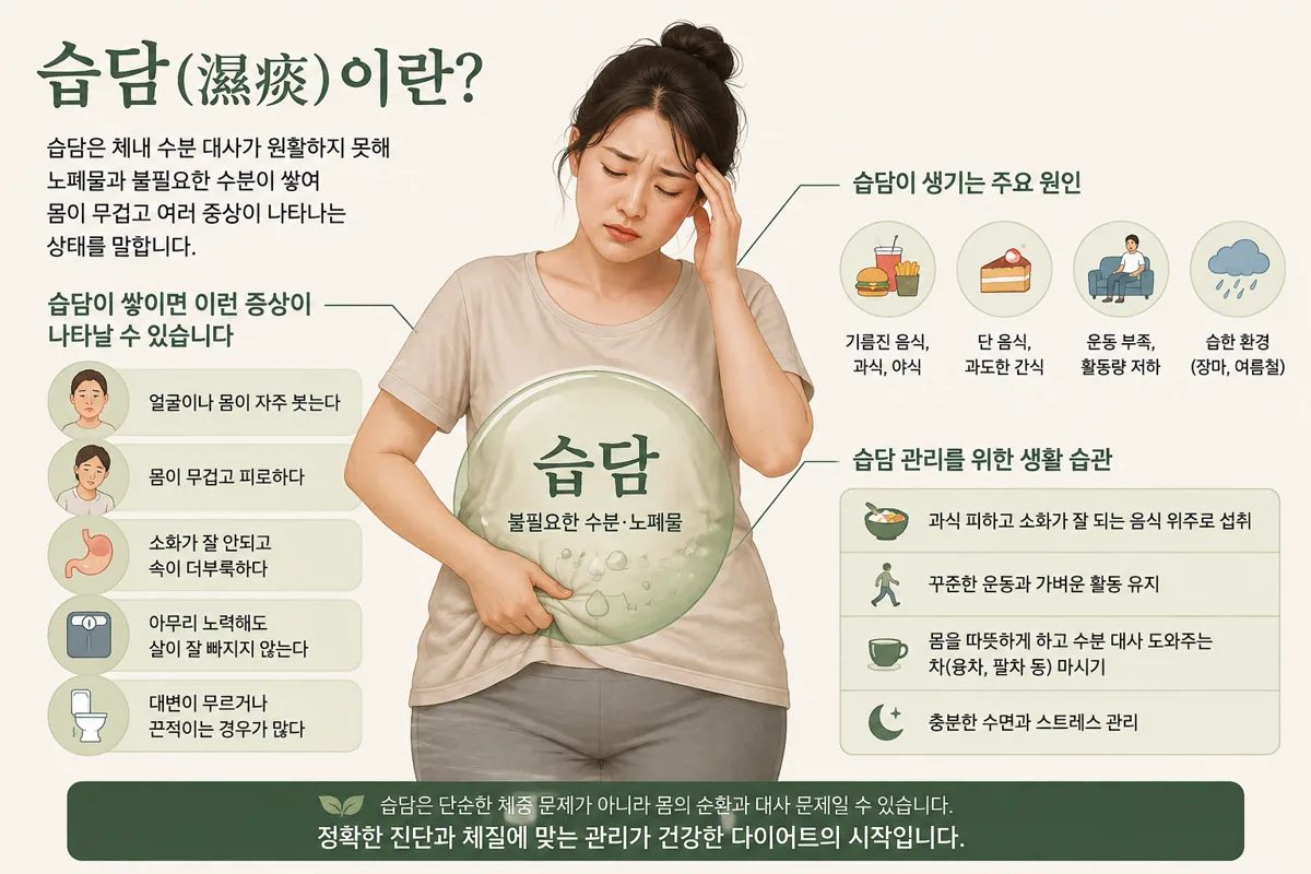 포항 다이어트 한약 살이 잘 빠지지 않는다면 습담을 살펴봐야 할까?