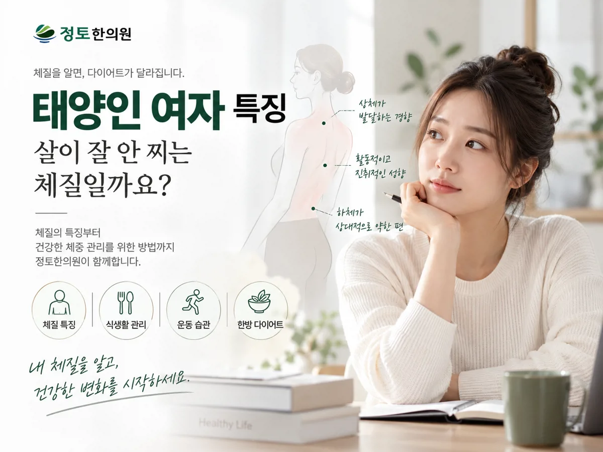 태양인 여자 특징, 살이 잘 안 찌는 체질일까요? 울산 다이어트 한약