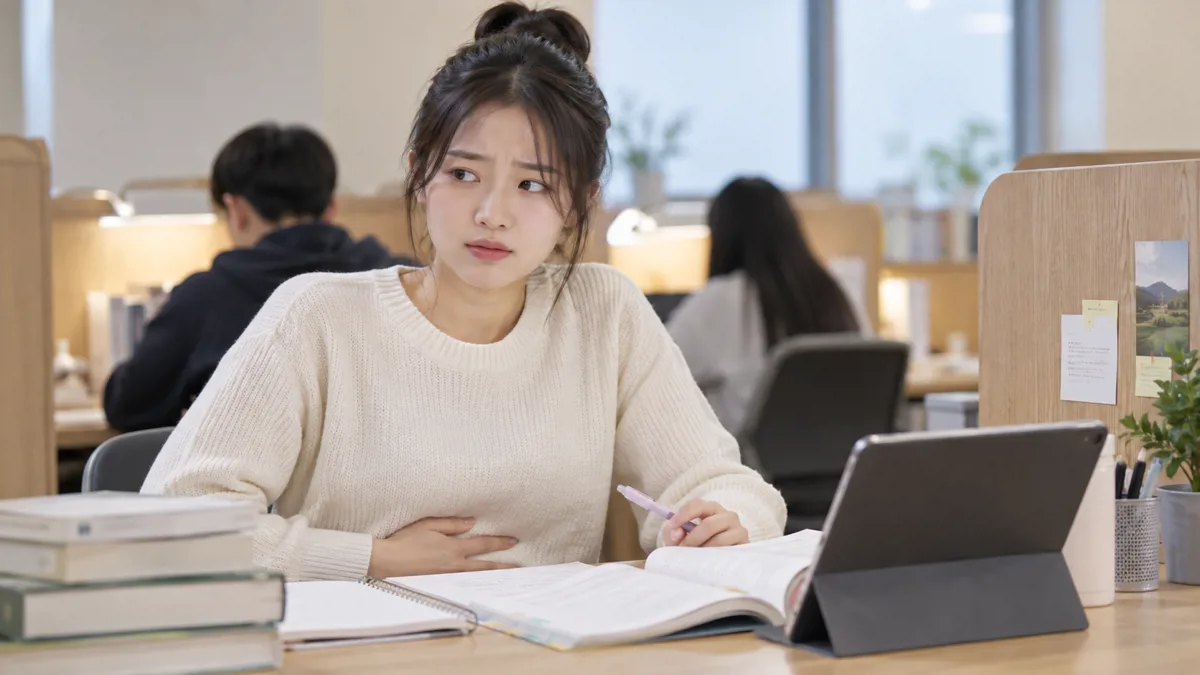 독서실에서 배가 꾸르륵… 왜 유독 내 배에서만 크게 날까요?