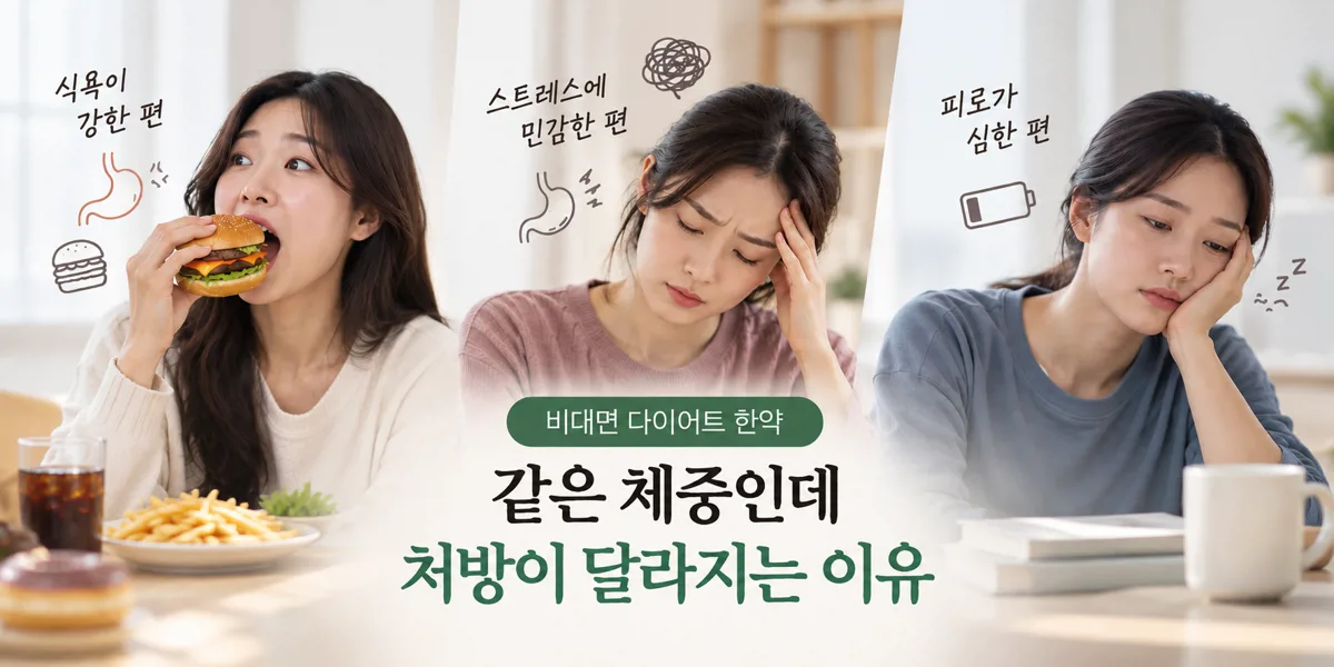비대면 다이어트 한약, 같은 체중인데 처방이 달라지는 이유