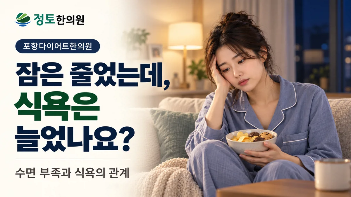 포항다이어트한의원, 잠을 줄였더니 식욕이 늘었습니다
